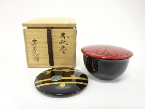 中村宗悦造　螺鈿　漆塗り　春秋棗